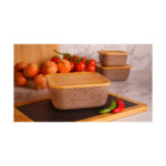 ظرف نگهدارنده غذا گرانیت 12.5 سانتی متر 500 میلی لیتر بژ اسلالوم بامبوم B3772 Iran Home Appliances لوازم خانگی ایران