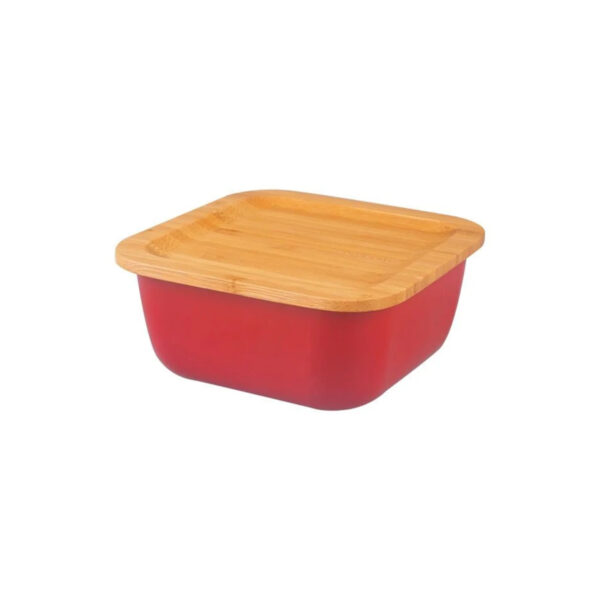 ظرف نگهدارنده غذا گرانیت 12.5 سانتی متر 500 میلی لیتر قرمز اسلالوم بامبوم B3776 Iran Home Appliances لوازم خانگی ایران