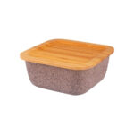 ظرف نگهدارنده غذا گرانیت 15 سانتی متر 800 میلی لیتر بژ اسلالوم بامبوم B3779 Iran Home Appliances لوازم خانگی ایران