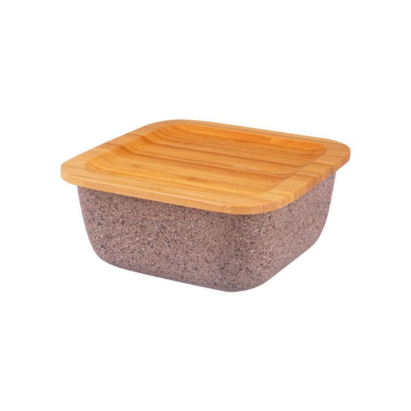 ظرف نگهدارنده غذا گرانیت 15 سانتی متر 800 میلی لیتر بژ اسلالوم بامبوم B3779 Iran Home Appliances لوازم خانگی ایران