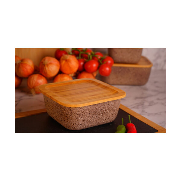 ظرف نگهدارنده غذا گرانیت 15 سانتی متر 800 میلی لیتر بژ اسلالوم بامبوم B3779 Iran Home Appliances لوازم خانگی ایران