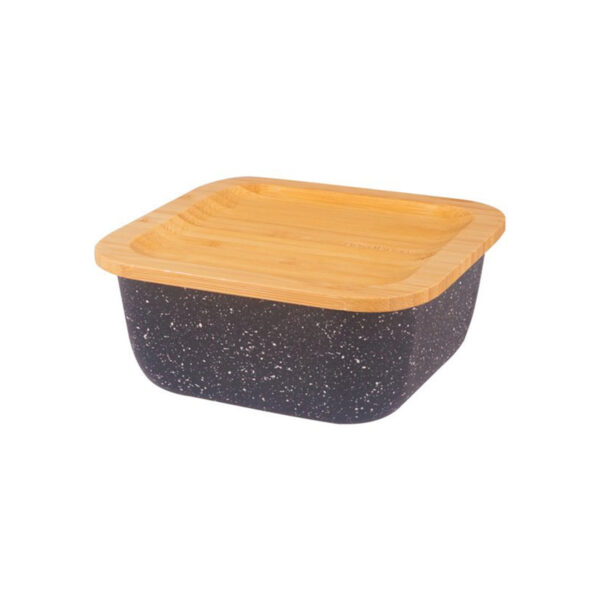 ظرف نگهدارنده غذا گرانیت 15 سانتی متر 800 میلی لیتر مشکی اسلالوم بامبوم B3781 Iran Home Appliances لوازم خانگی ایران
