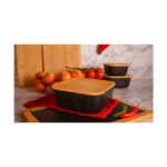 ظرف نگهدارنده غذا گرانیت 15 سانتی متر 800 میلی لیتر مشکی اسلالوم بامبوم B3781 Iran Home Appliances لوازم خانگی ایران