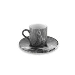 سرویس فنجان و نعلبکی 6 نفره طوسی فیگور بامبوم B4407 Iran Home Appliances لوازم خانگی ایران