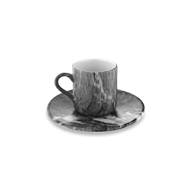 سرویس فنجان و نعلبکی 6 نفره طوسی فیگور بامبوم B4407 Iran Home Appliances لوازم خانگی ایران