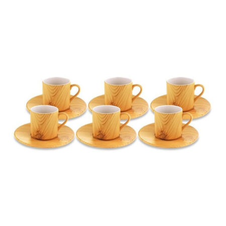 سرویس فنجان و نعلبکی 6 نفره چوبی فیگور بامبوم B4408 Iran Home Appliances لوازم خانگی ایران