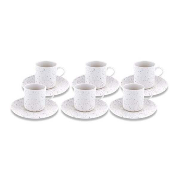 سرویس فنجان و نعلبکی 6 نفره سفید فیگور بامبوم B4409 Iran Home Appliances لوازم خانگی ایران