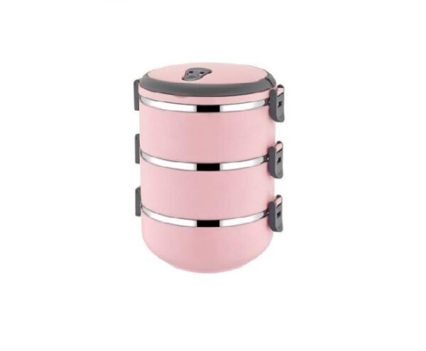 ظرف غذا 3 طبقه صورتی اینفرش تاشوو T3642 Iran Home Appliances لوازم خانگی ایران