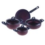 سرویس غذاپز 7 پارچه قرمز اسکارلت تاشوو T4031 Iran Home Appliances لوازم خانگی ایران