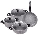 سرویس قابلمه 7 پارچه طوسی گرانیت گلوک تاشوو T4342 Iran Home Appliances لوازم خانگی ایران