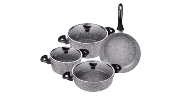 سرویس قابلمه 7 پارچه طوسی گرانیت گلوک تاشوو T4342 Iran Home Appliances لوازم خانگی ایران