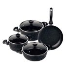 سرویس قابلمه 7 پارچه مشکی گرانیت گلوک تاشوو T4343 Iran Home Appliances لوازم خانگی ایران