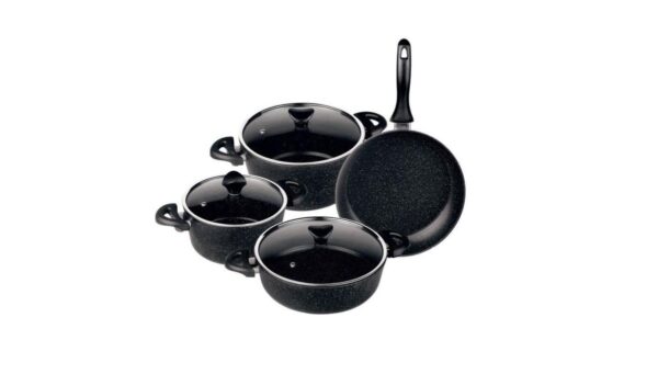 سرویس قابلمه 7 پارچه مشکی گرانیت گلوک تاشوو T4343 Iran Home Appliances لوازم خانگی ایران