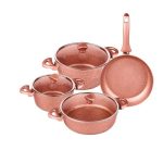 سرویس قابلمه 7 پارچه رزگلد گرانیت گلوک تاشوو T4344 Iran Home Appliances لوازم خانگی ایران