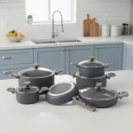 سرویس قابلمه گرانیت 11 پارچه آبی یورک ریوالد 650100-15 | لوازم خانگی ایران