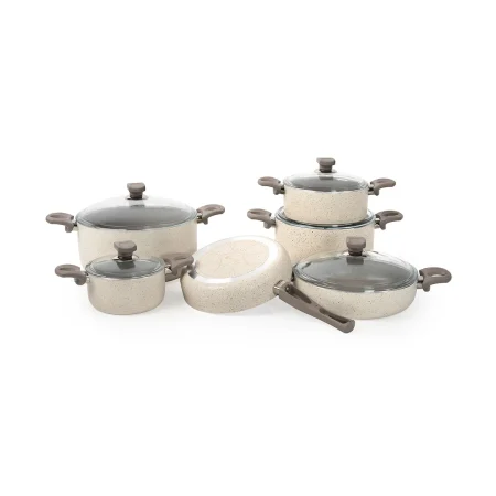 سرویس قابلمه گرانیت 11 پارچه کرم یورک ریوالد 650100-17 | لوازم خانگی ایران