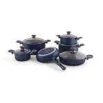 سرویس قابلمه 11 پارچه گرانیت آبی نفتی یورک ریوالد 6501111-0116 | لوازم خانگی ایران