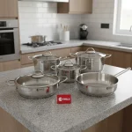 سرویس قابلمه 9 پارچه استیل براق لیورپول ریوالد 6801209-1022 | لوازم خانگی ایران