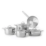 سرویس قابلمه 9 پارچه استیل براق لیورپول ریوالد 6801209-1022 | لوازم خانگی ایران