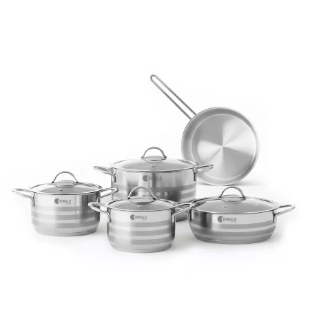 سرویس قابلمه 9 پارچه استیل براق لیورپول ریوالد 6801209-1022 | لوازم خانگی ایران