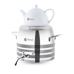 سماور روگازی 1.0 + 5.8 لیتر استیل براق لیورپول ریوالد 6818126-1022