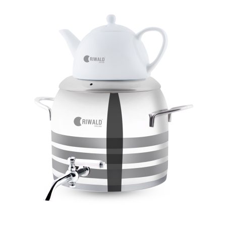 سماور روگازی 1.0 + 5.8 لیتر استیل براق لیورپول ریوالد 6818126-1022