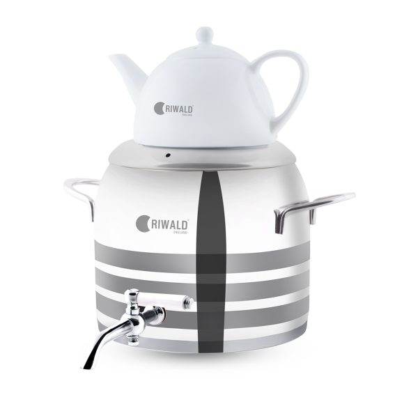 سماور روگازی 1.0 + 5.8 لیتر استیل براق لیورپول ریوالد 6818126-1022