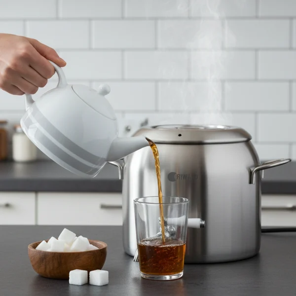 سماور روگازی 1.0 + 5.8 لیتر استیل مات لیورپول ریوالد 6818136-1020