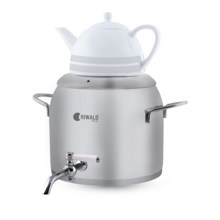 سماور روگازی 1.0 + 5.8 لیتر استیل مات لیورپول ریوالد 6818136-1020