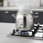 سماور روگازی 1.0 + 5.8 لیتر استیل براق لیورپول ریوالد 6818136-1022