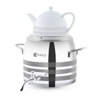 سماور روگازی 1.0 + 5.8 لیتر استیل براق لیورپول ریوالد 6818136-1022