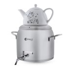 سماور روگازی 1.0 + 5.8 لیتر استیل مات لیورپول ریوالد 6818156-1020