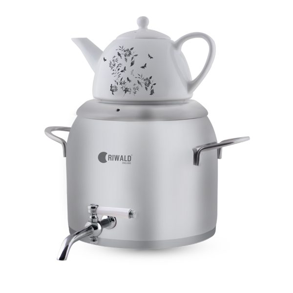 سماور روگازی 1.0 + 5.8 لیتر استیل مات لیورپول ریوالد 6818156-1020