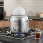 سماور روگازی 1.0 + 5.8 لیتر استیل مات لیورپول ریوالد 6818166-1020