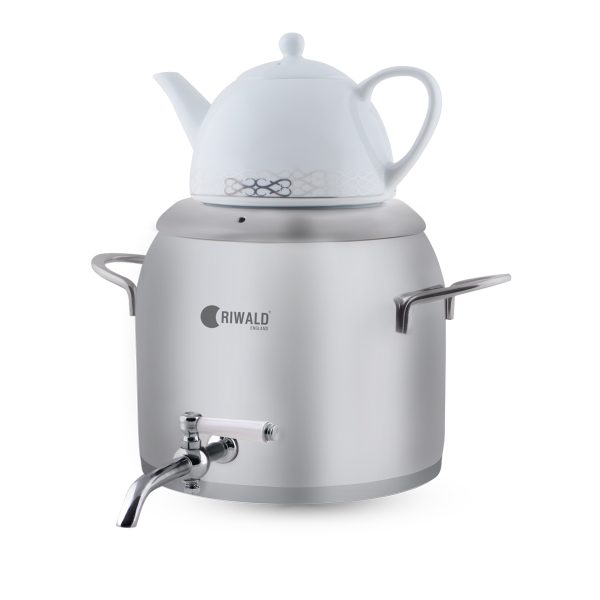 سماور روگازی 1.0 + 5.8 لیتر استیل مات لیورپول ریوالد 6818166-1020