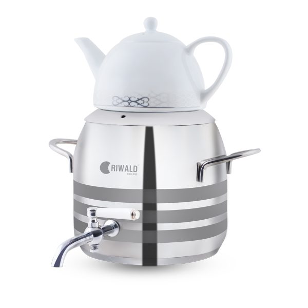 سماور روگازی 1.0 + 5.8 لیتر استیل براق لیورپول ریوالد 6818166-1022 | لوازم خانگی ایران