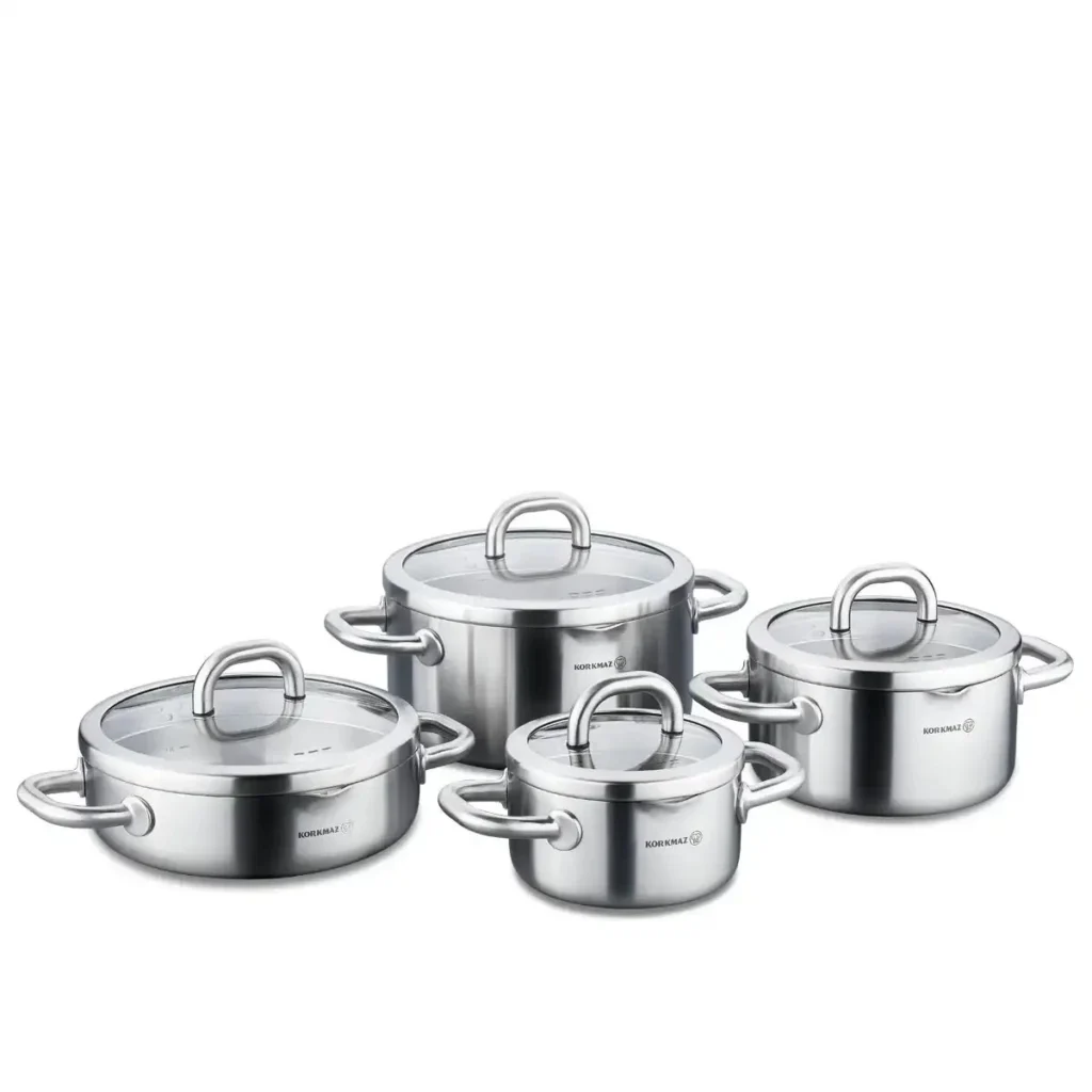 سرویس قابلمه 8 پارچه استیل براق آلبا کرکماز 2795 | لوازم خانگی ایران