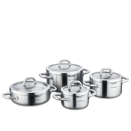 سرویس قابلمه 8 پارچه استیل براق آلبا کرکماز 2795 | لوازم خانگی ایران