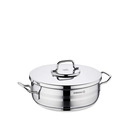 قابلمه کوتاه 28*10 سانتی متر 6.0 لیتر استیل براق آسترا ۲ کرکماز 2036