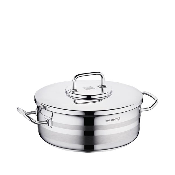 قابلمه کوتاه 36*17 سانتی متر 17 لیتر استیل براق آسترا ۲ کرکماز 2039