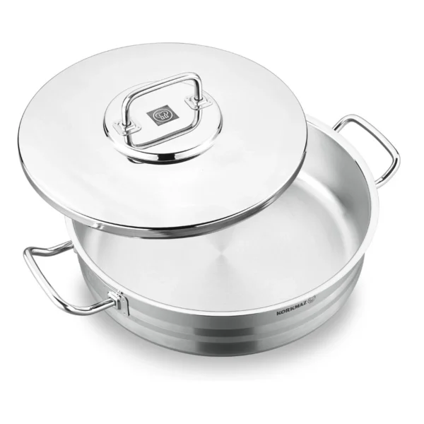 قابلمه کوتاه 40*20 سانتی متر 25 لیتر استیل براق آسترا ۲ کرکماز 2040 | لوازم خانگی ایران