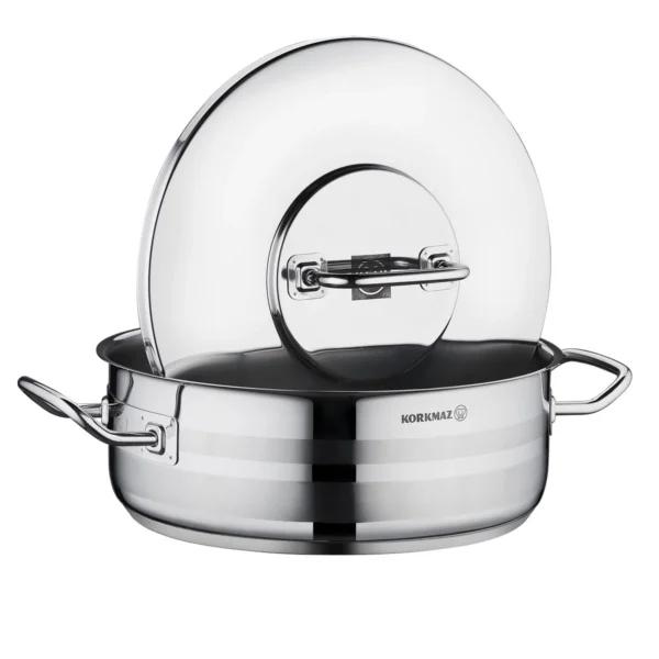 قابلمه کوتاه 40*20 سانتی متر 25 لیتر استیل براق آسترا ۲ کرکماز 2040 | لوازم خانگی ایران