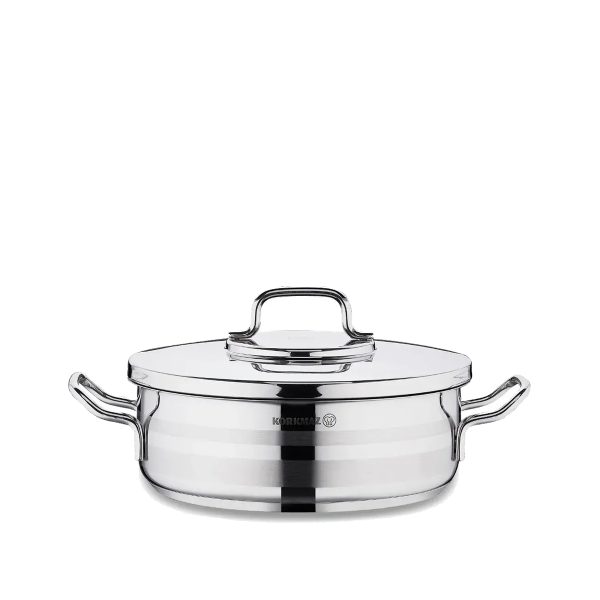 قابلمه کوتاه 32*9 سانتی متر 7.0 لیتر استیل براق آسترا ۲ کرکماز 2041