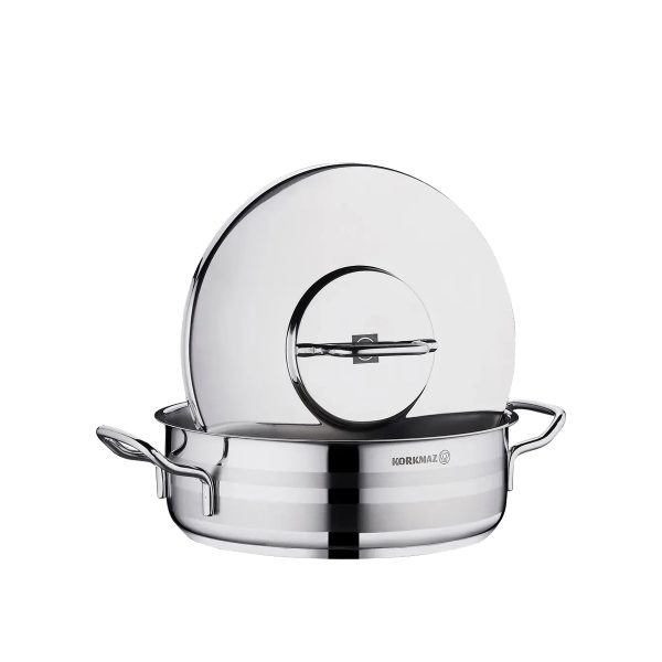 قابلمه کوتاه 32*9 سانتی متر 7.0 لیتر استیل براق آسترا ۲ کرکماز 2041