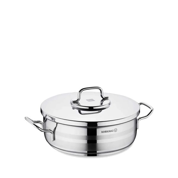 قابلمه کوتاه 32*9 سانتی متر 7.0 لیتر استیل براق آسترا ۲ کرکماز 2041