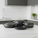 سرویس قابلمه 7 پارچه گرانیت مشکی بریلا کرکماز 2610 | لوازم خانگی ایران