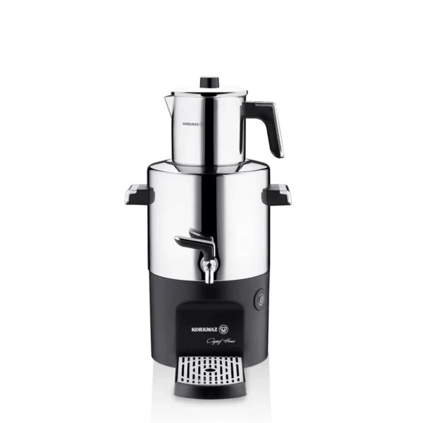 سماور برقی 2000 وات 1.3 + 3.7 لیتر استیل براق چای شف کرکماز 844-01 | لوازم خانگی ایران