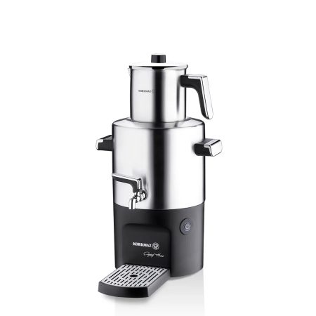 سماور برقی 2000 وات 1.3 + 3.7 لیتر استیل مات چای شف کرکماز 844 | لوازم خانگی ایران