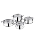 سرویس قابلمه 8 پارچه استیل براق ایستیما کرکماز 1958 | لوازم خانگی ایران