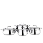 سرویس قابلمه 8 پارچه استیل براق ایستیما کرکماز 1958 | لوازم خانگی ایران